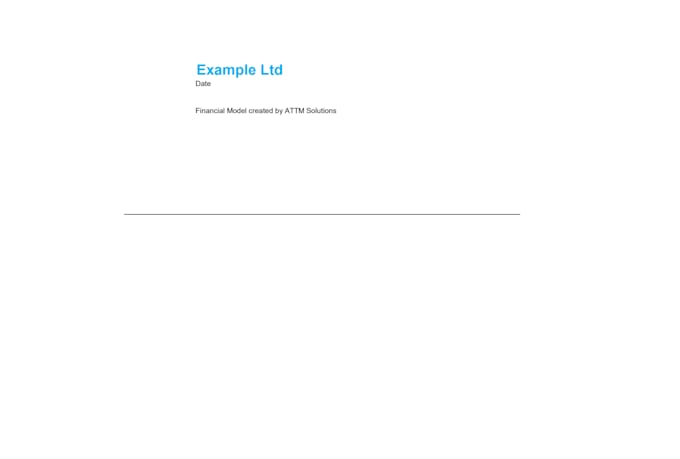 create a financial model